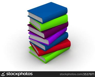 Pile of books. 3d