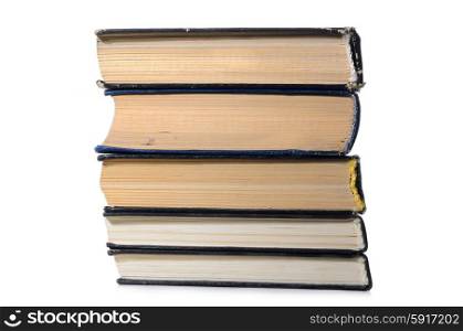 pile of books isolated on white background. pile of books