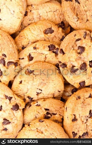 Pile of chocolate cookies