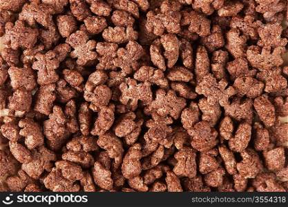 pile of chocolate cornflakes,background