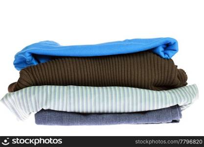 pile of clothes isolated on white