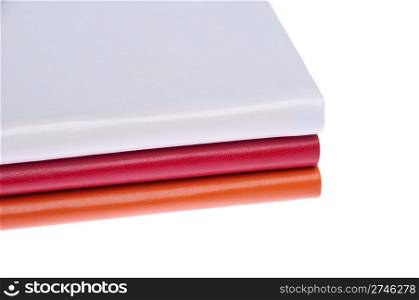 pile of colored books (isolated on white background)