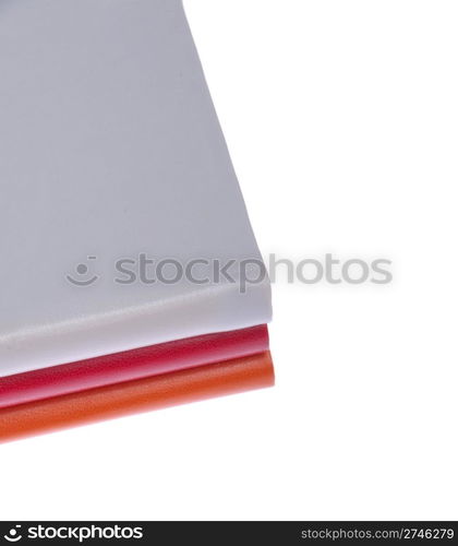 pile of colored books (isolated on white background)