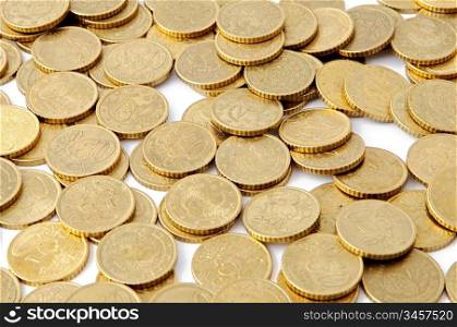Pile of euro money - coins background -