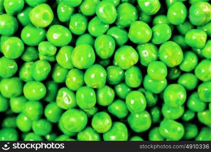 Pile Of Fresh Green Peas Top View