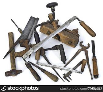 Pile of Old Carpenter Tools