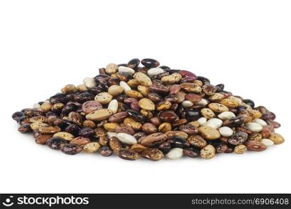 pile of pinto beans isolated, studio shot