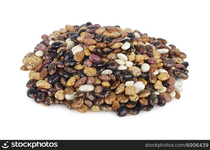 pile of pinto beans isolated, studio shot