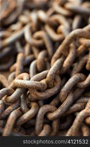 Pile of Rusty Chain