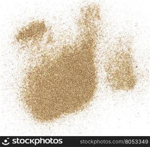 pile of sand isolated on white background