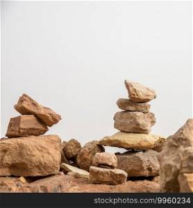 Pile of small rocks or pebbles are a sign of religious people to show their belief