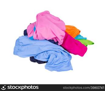 pile of Sport shorts on a white background