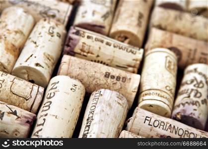 Pile of wine corks