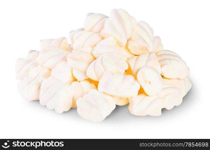 Pile The Spiral Marshmallows Isolated On White Background