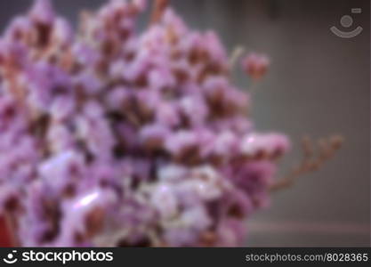 Pile violet dried flower with blurred background, stock photo