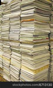 piled documents