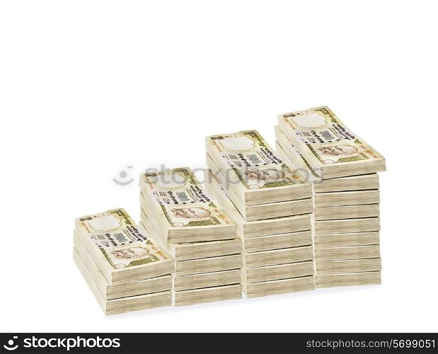 Piles of money
