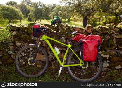 Pilgrim bike in Extremadura at Via de la Plata way of spain