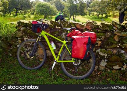 Pilgrim bike in Extremadura at Via de la Plata way of spain