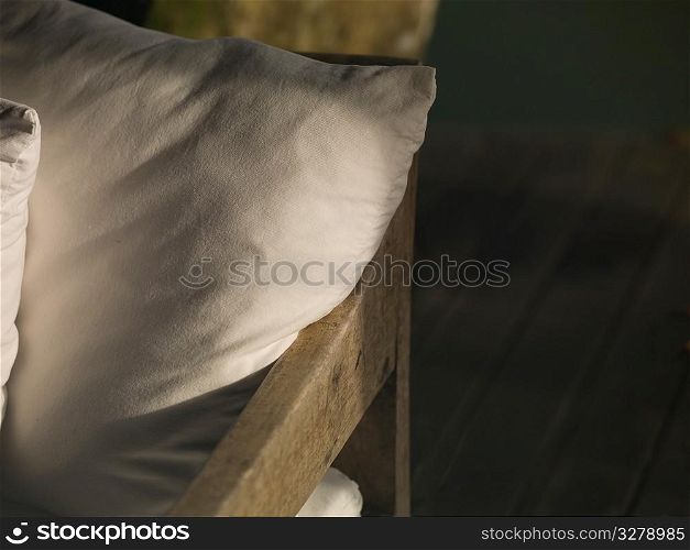 Pillow and wooden board