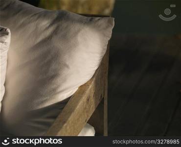 Pillow and wooden board