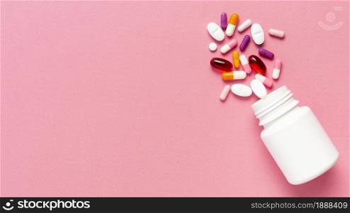 pills bottle pink background . Resolution and high quality beautiful photo. pills bottle pink background . High quality and resolution beautiful photo concept