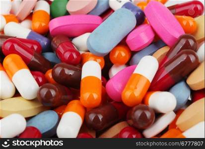 Pills Of Many Shapes Grouped Together