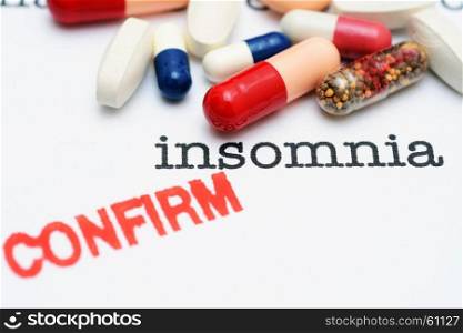 Pills on insomnia text