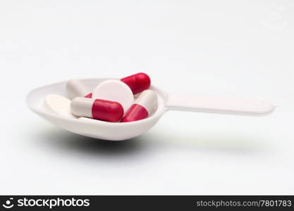 Pills on spoon