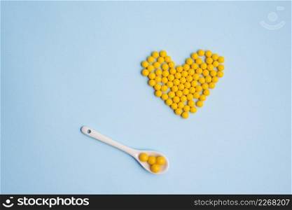 pills plastic spoon