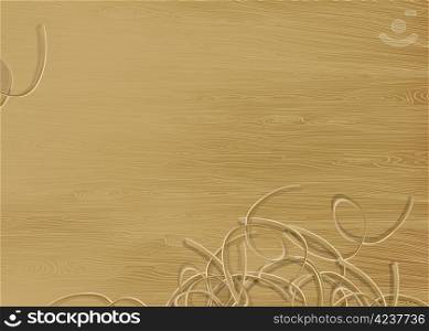 Pine wood texture with shavings. Vector illustration, EPS 10