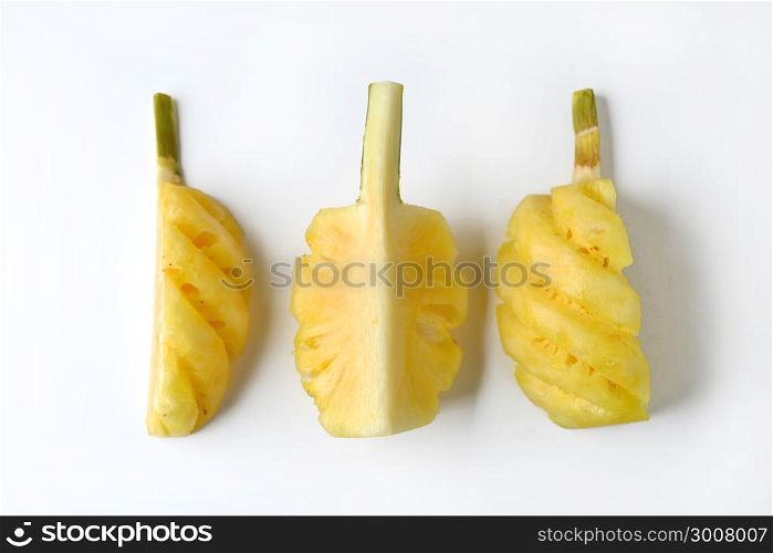 pineapple Chunks isolated on white