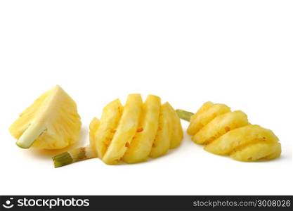 pineapple Chunks isolated on white