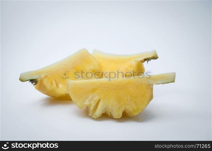 pineapple slice isolated on white background