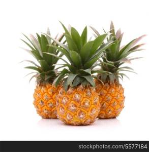 Pineapple tropical fruit or ananas isolated on white background cutout