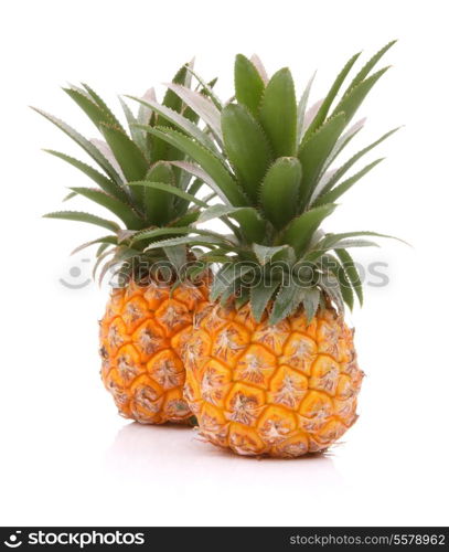 Pineapple tropical fruit or ananas isolated on white background cutout