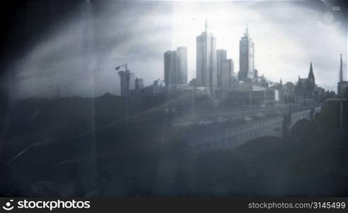 Pinhole image of Melbourne.