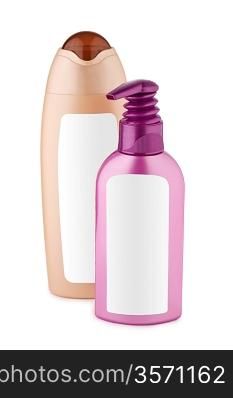 pink and brown bottle isolated
