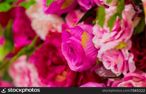 Pink and Purple Roses for Romantic Valentines Day flower display