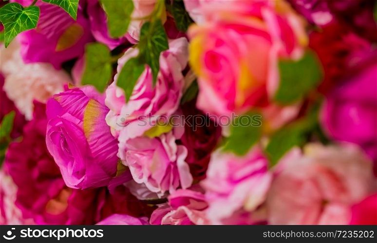 Pink and Purple Roses for Romantic Valentines Day flower display