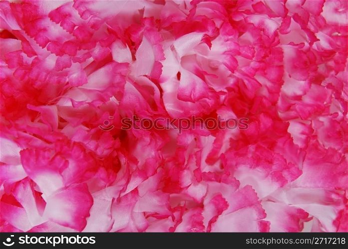 Pink and white fabric pedals texture background