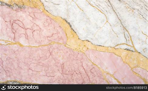 Pink and white marble with golden veins background. Generative AI.. Pink and white marble with golden veins background. Generative AI