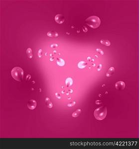pink background with abstract bubbles