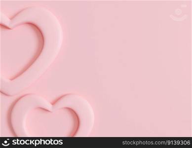 Pink background with hearts and copy space. Valentine’s Day, Mother’s Day, Wedding backdrop. Empty space for advertising text, invitation, logo. Postcard, greeting card design. Love symbol. 3D render. Pink background with hearts and copy space. Valentine’s Day, Mother’s Day, Wedding backdrop. Empty space for advertising text, invitation, logo. Postcard, greeting card design. Love symbol. 3D render.
