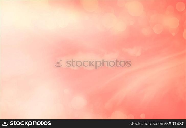 Pink background with violet sky and bokeh