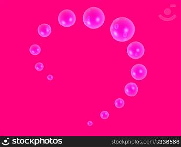 Pink balls. Background with pink and shining balls