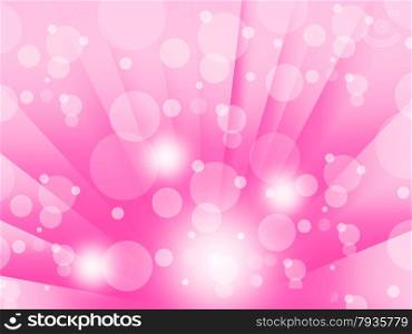 Pink Bubbles Background Meaning Shining Circles And Rays