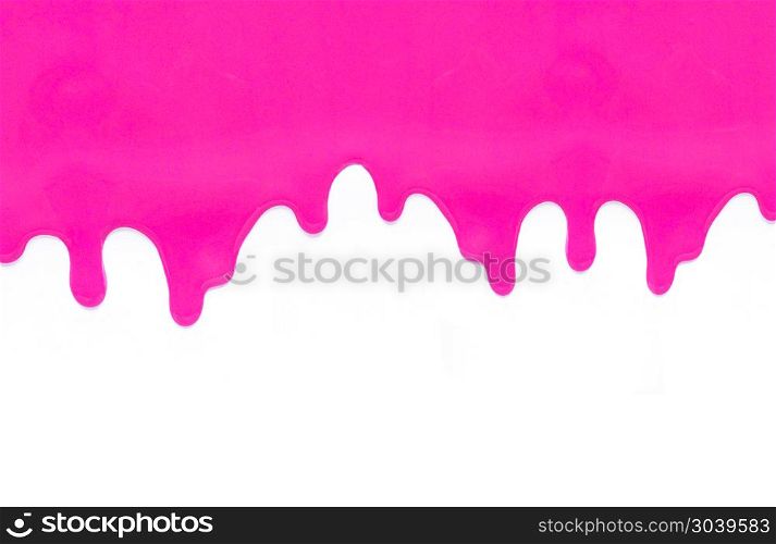 Pink color dripping, Color Dropping Background . Red color dripping, Color Dropping Background. White background