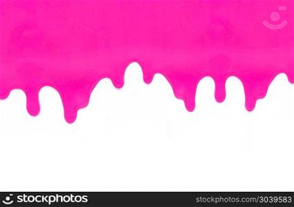 Pink color dripping, Color Dropping Background . Red color dripping, Color Dropping Background. White background