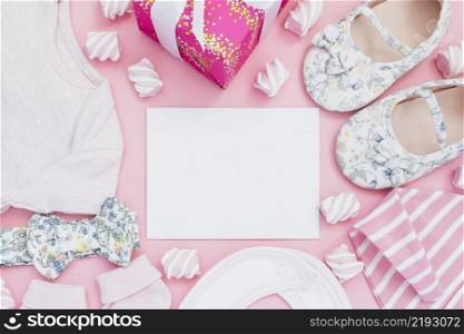 pink composition newborn clothes